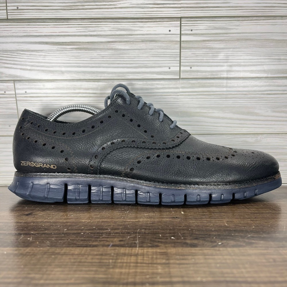 Cole Haan ZeroGrand Wingtip Oxfords Men's Black Shoes - Men's Size 10 (M)